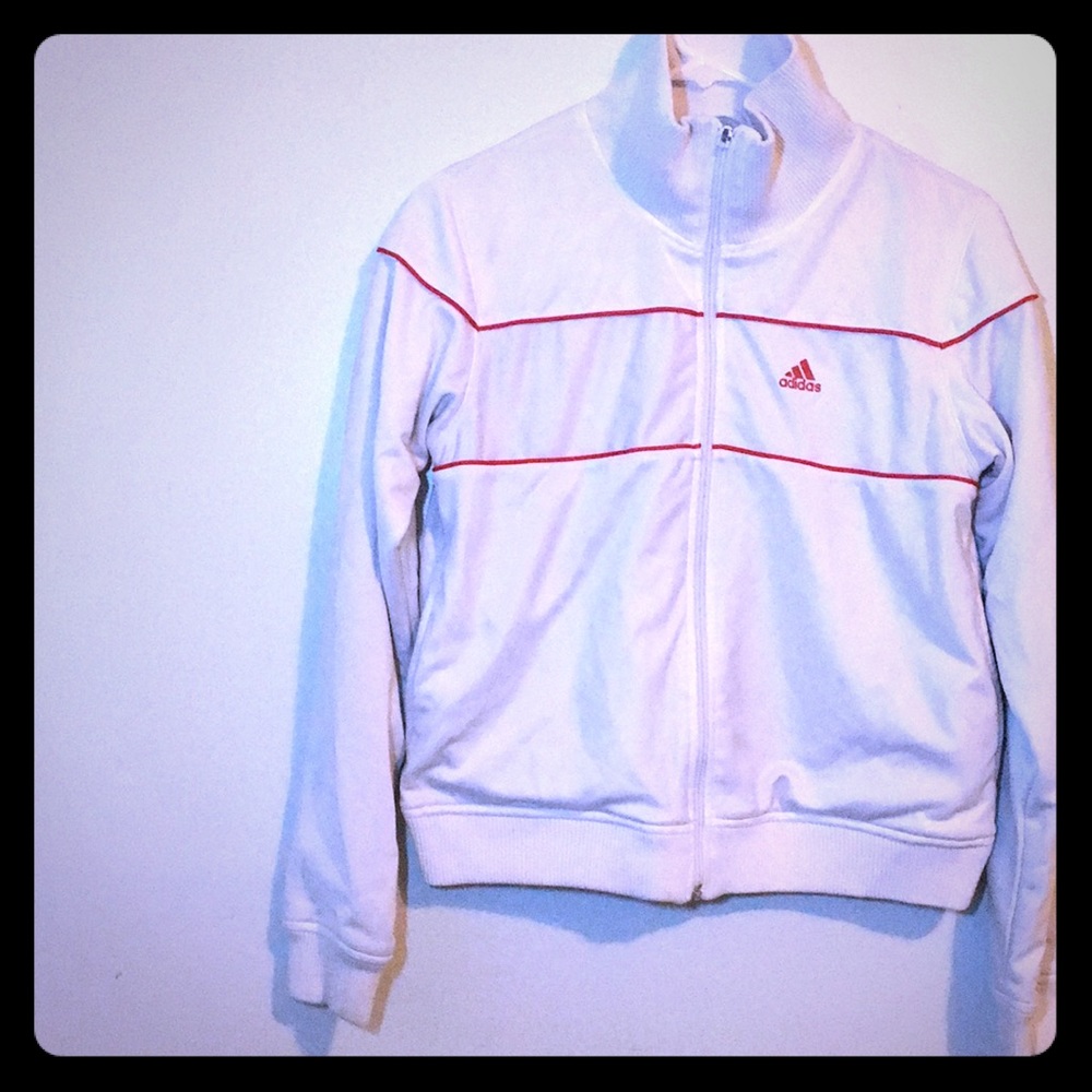 Women’s adidas track jacket white size small